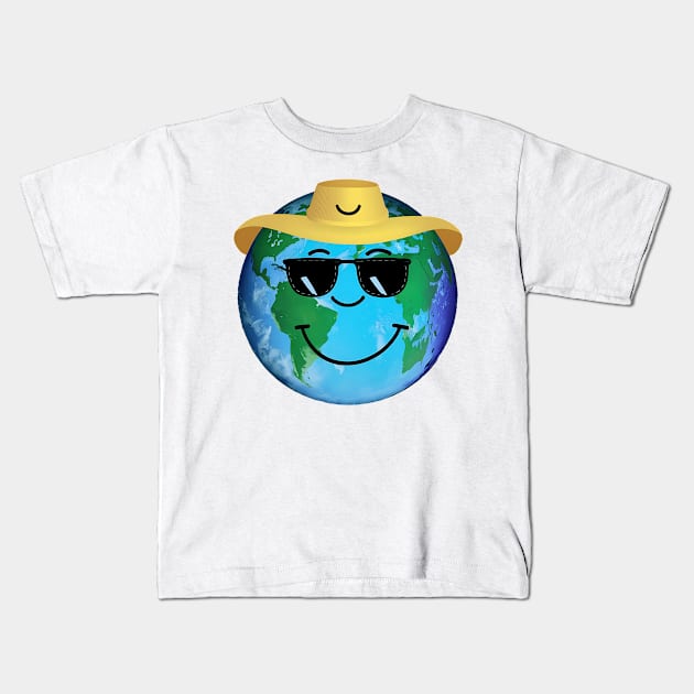 Earth Friend with Cute Smile Kids T-Shirt by NomiCrafts